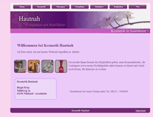 Tablet Screenshot of cosmetic-hautnah.de